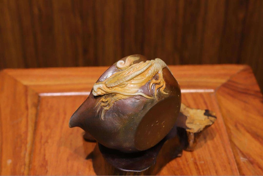 大森輝彦 備前手捻り白竜彫宝瓶