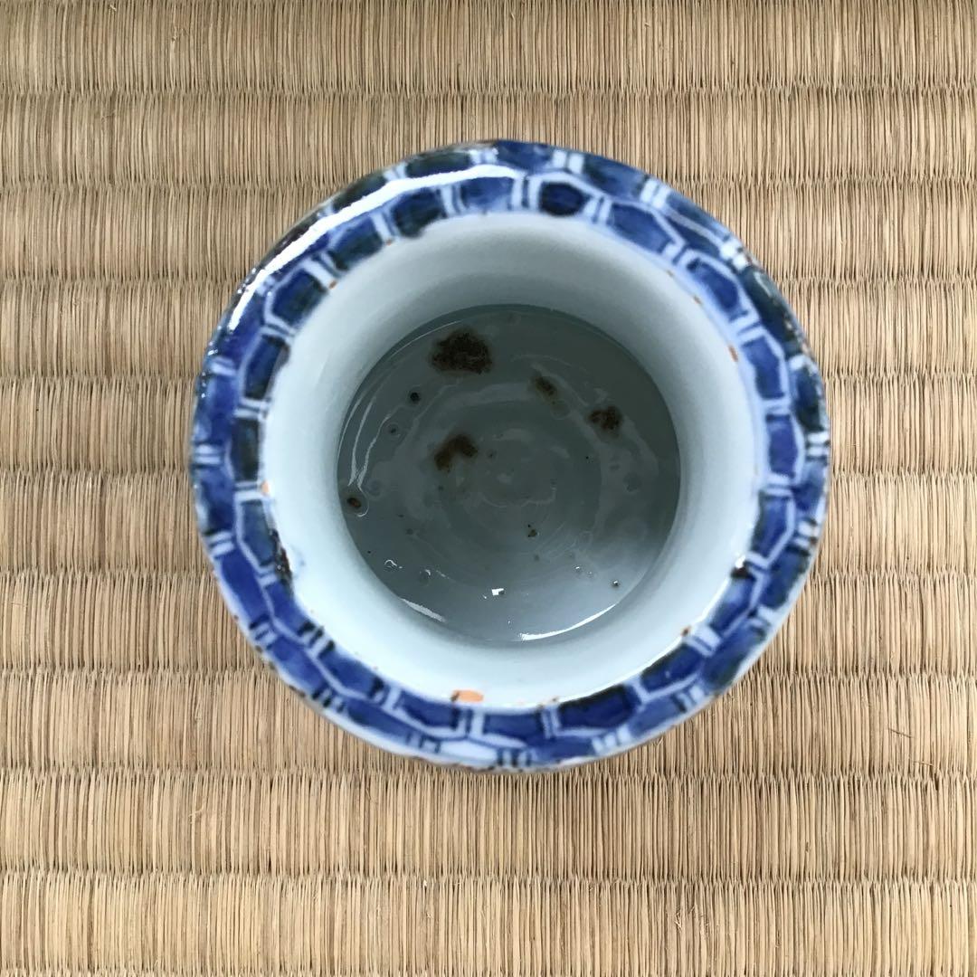 茶道具 古染付茶器 松竹梅絵 牙蓋添 仕覆二種付属 共