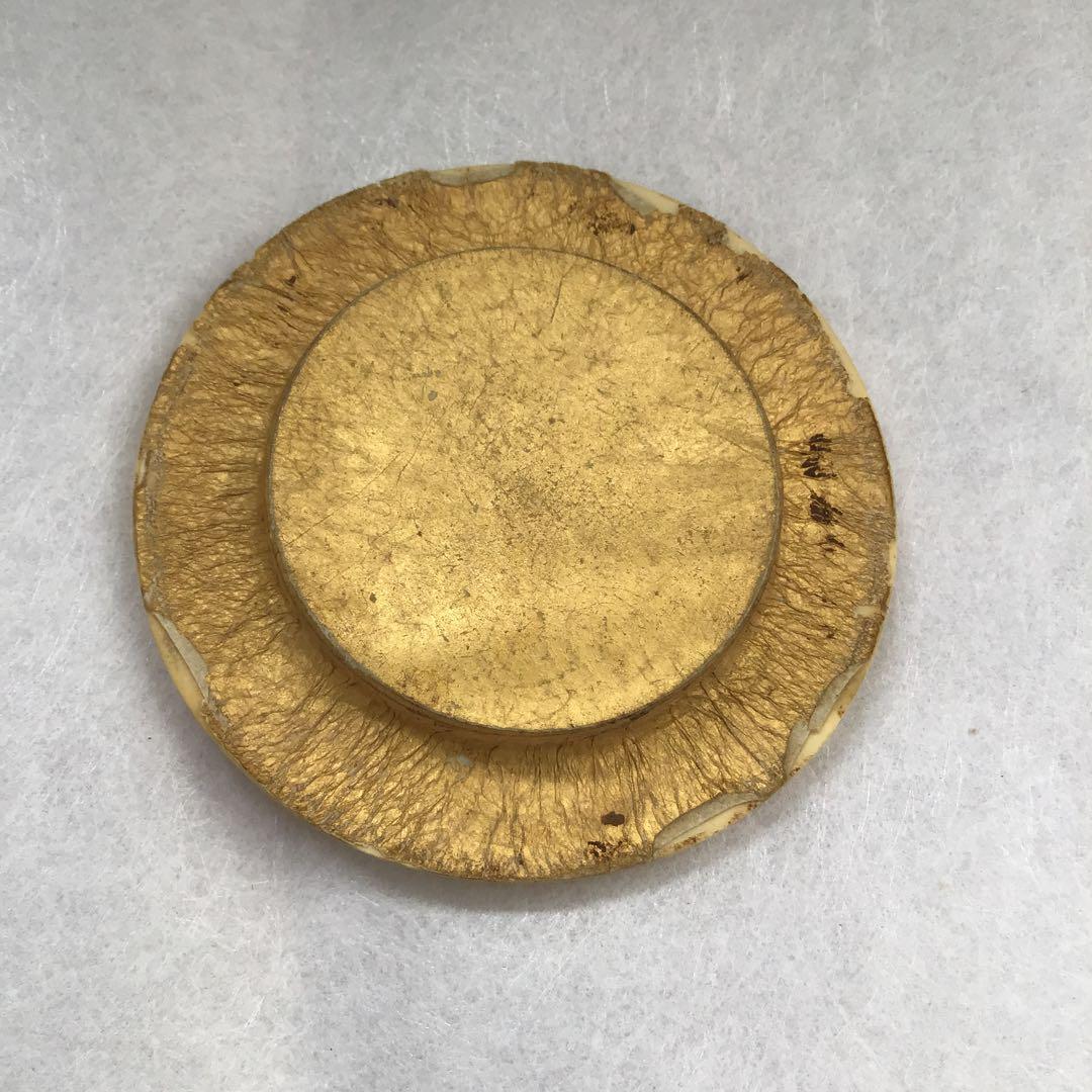 茶道具 古染付茶器 松竹梅絵 牙蓋添 仕覆二種付属 共