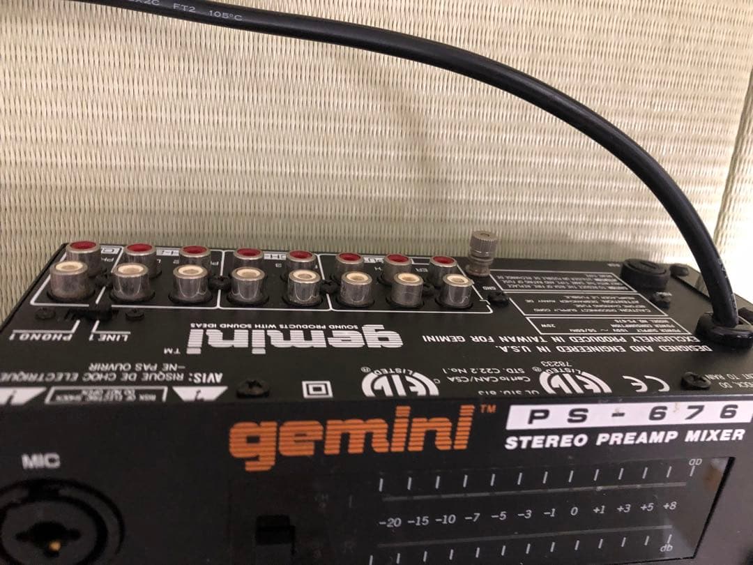 gemini ジェミニ PS 676 アナログ ステレオ プリアンプ ミキサー