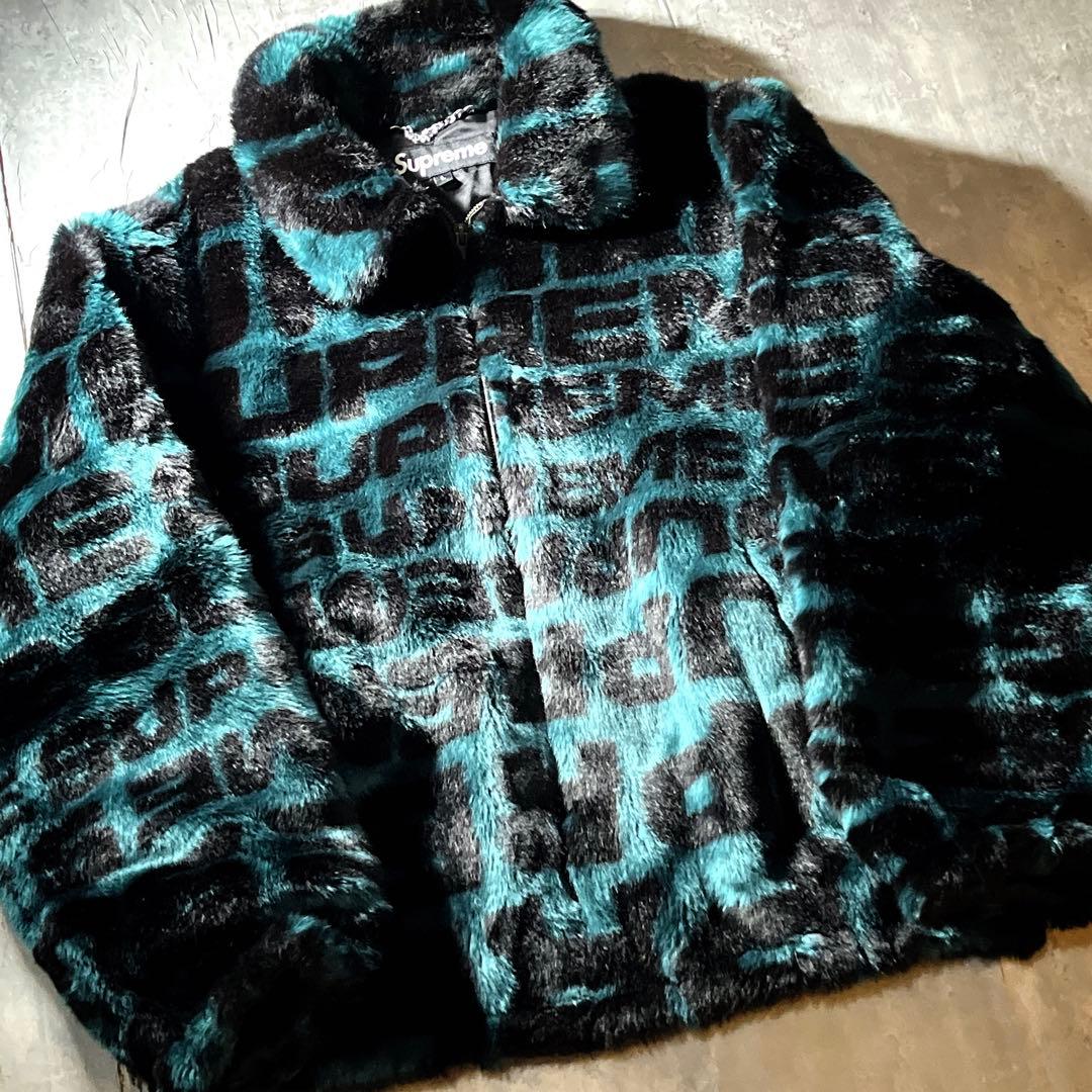 平野紫耀着　supreme faux fur repeater bomber
