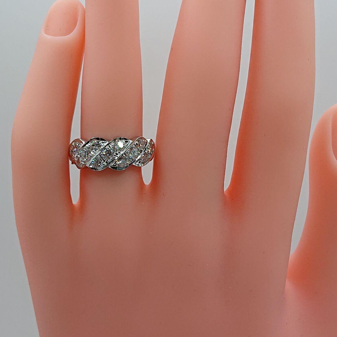 ai様1カラット ツイストデザイン 天然ダイヤモンドリング プラチナ900