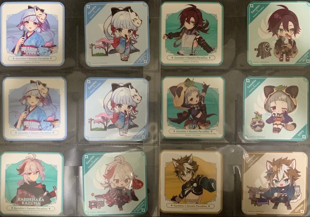 【美品】原神 スイパラ コースター フードタグ まとめ売り