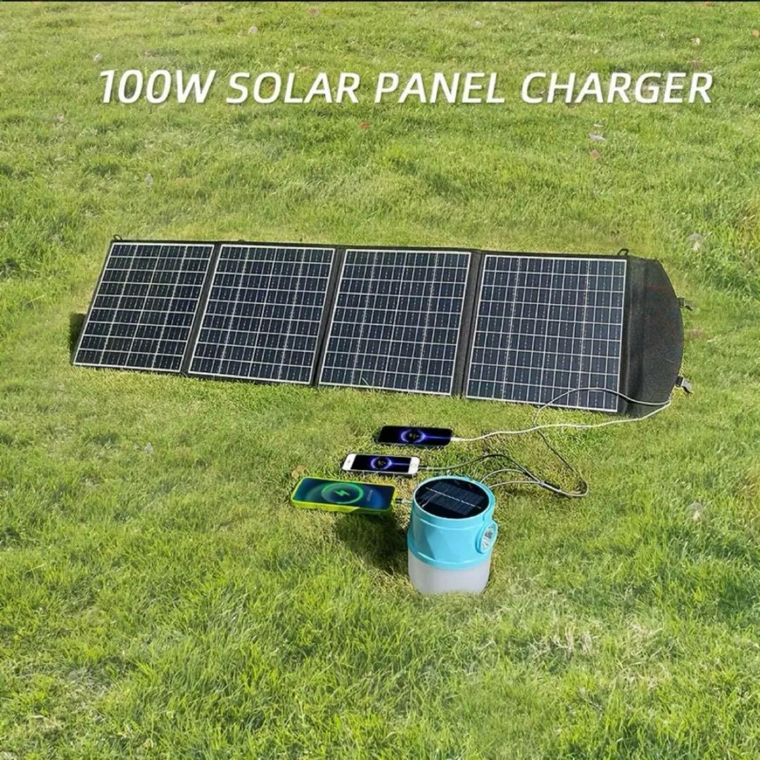 折りたたみソーラーパネル 100W 新品