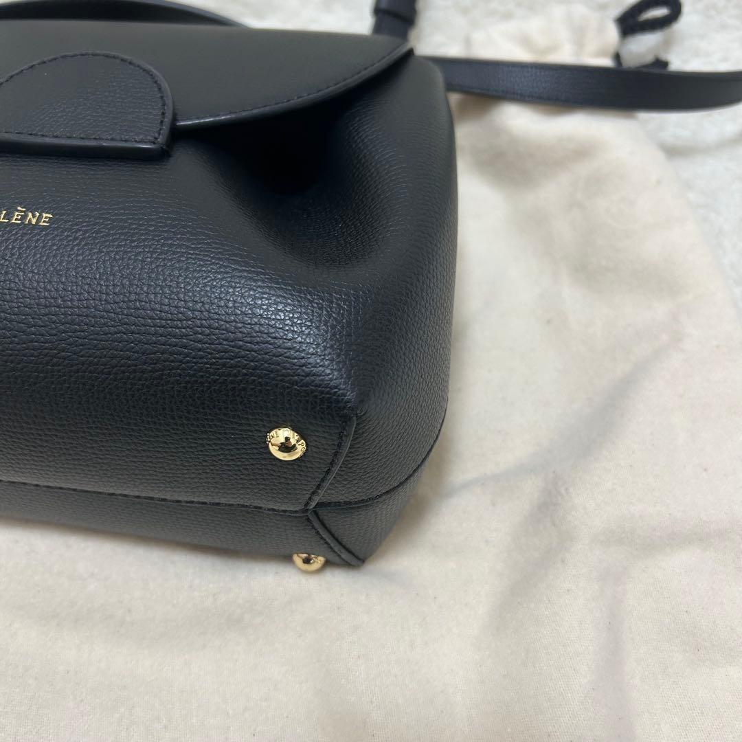 【未使用】ポレーヌ ヌメロ アン ナノ ブラック 2way ショルダーバッグ