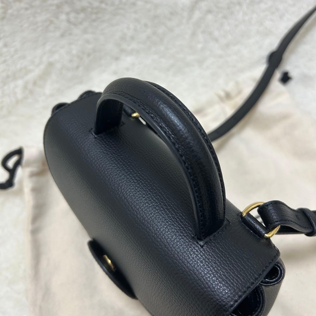 【未使用】ポレーヌ ヌメロ アン ナノ ブラック 2way ショルダーバッグ