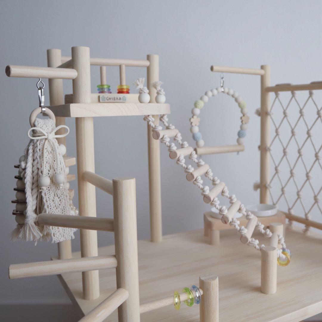 ことりのおおきなあそびばインコバードジムバードアスレチックブランコ