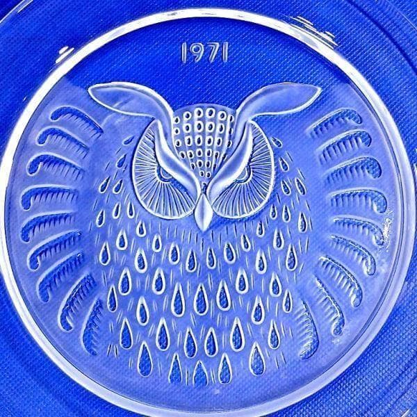 感謝セール ラリック イヤープレート クリスタルガラス 飾り皿