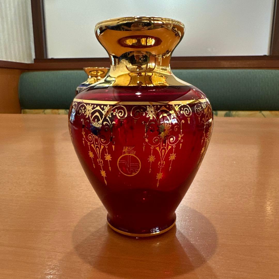 MURANO/ムラーノガラス 花器 花瓶 ペアセット 品質保証認証印 VRマーク