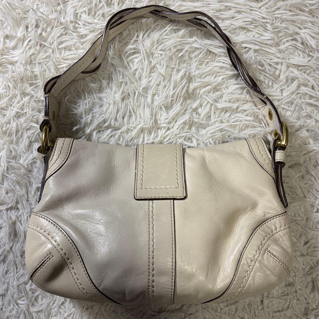 美品 COACH コーチ ソーホー ワンショルダーバッグ ホワイト系 10317