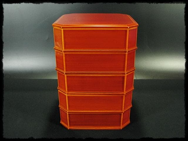 春慶 縁高 成田流 飛騨春慶 塗師 谷 正利 縁高重 茶道具 菓子器 f201