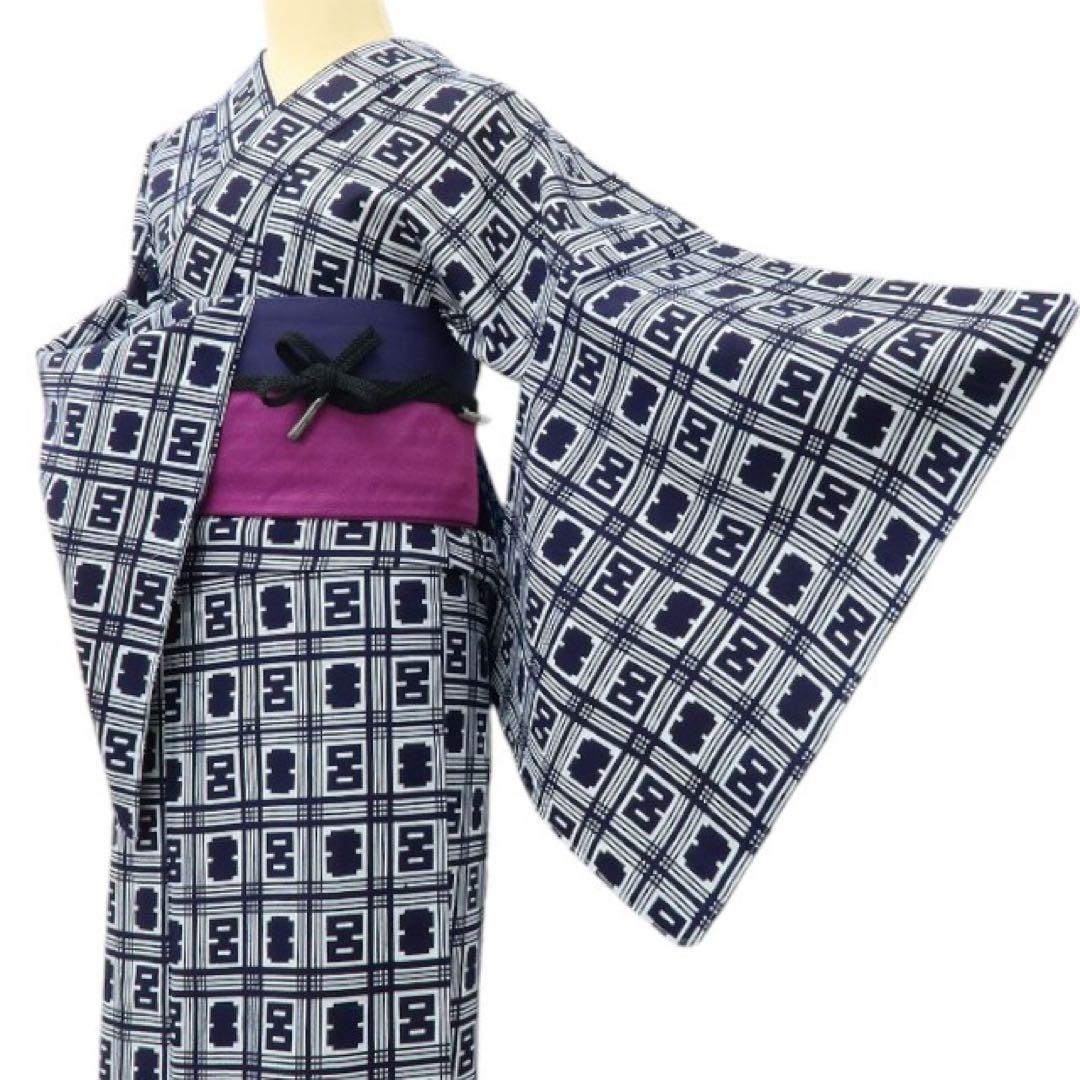 けいちゃん✺美品 竺仙 トールサイズ 仕付け糸付き 高級浴衣 A2699