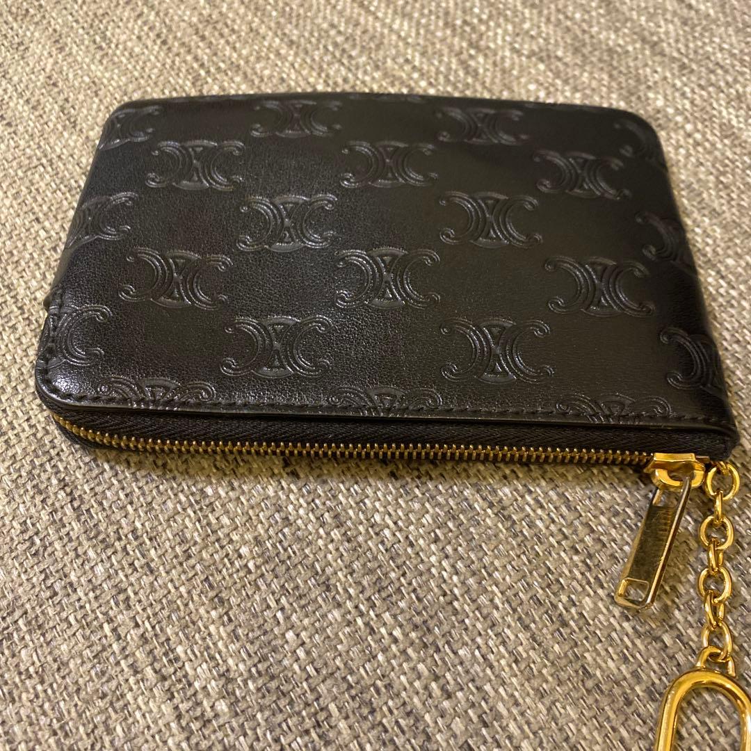 【正規品】セリーヌ　CELINE 黒 レザー ケース 財布　カードケース