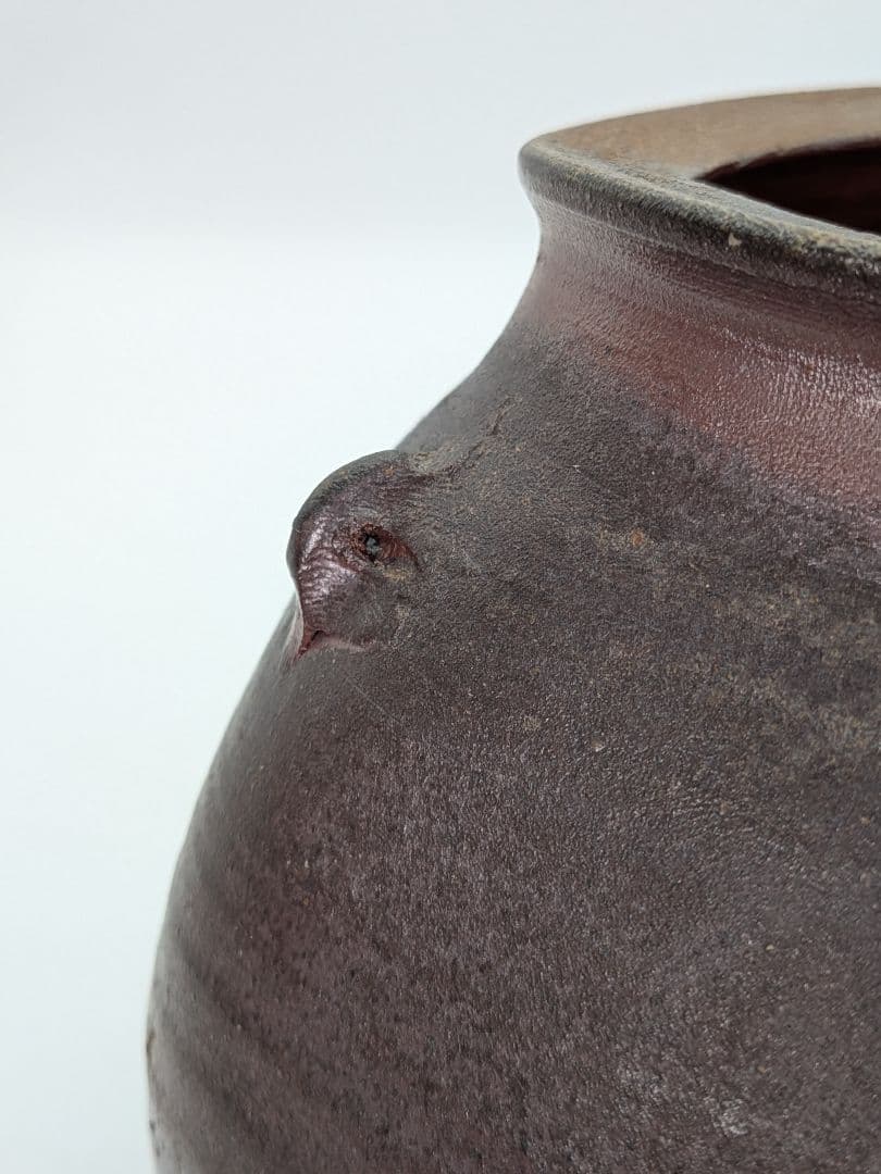 備前市無形文化財 柴岡信義 備前焼 壷 共箱共布栞 壺 つぼ 花器 花瓶 花生