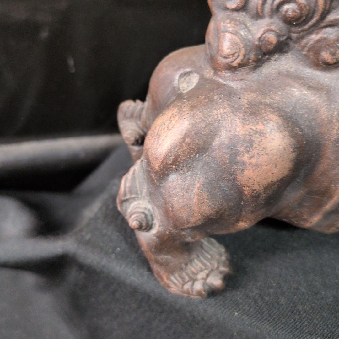 威風堂々★備前焼★狛獅子★獅子★骨董品 縁起物 古美術