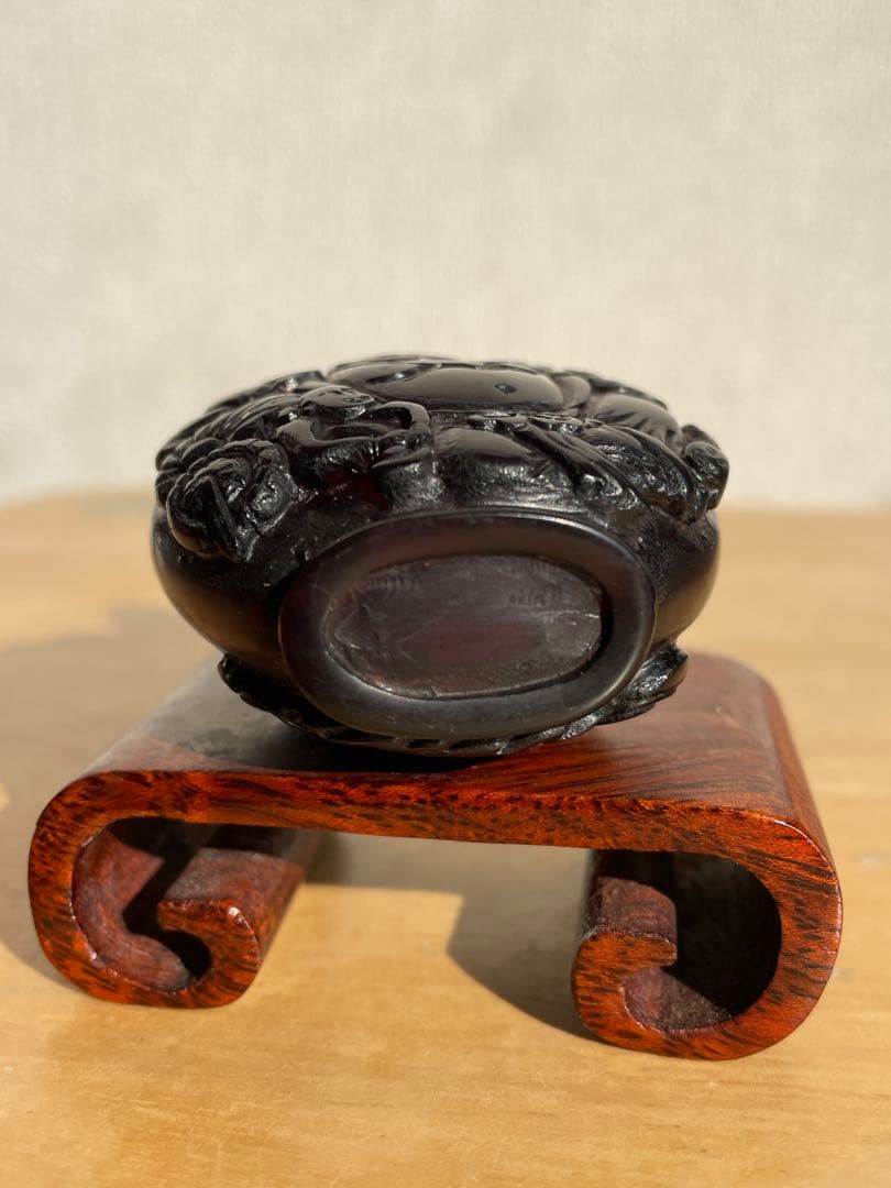 透ける 琥珀？ 珍しい小瓶 アンティーク 香水瓶 骨董品