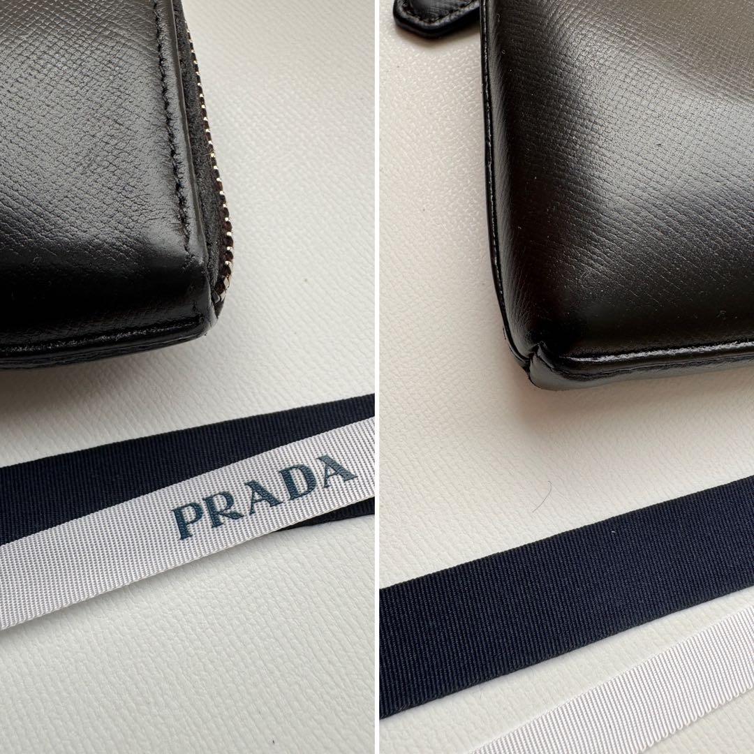 【美品】 PRADA プラダ ラウンドファスナー 財布 ケース 小銭入れ