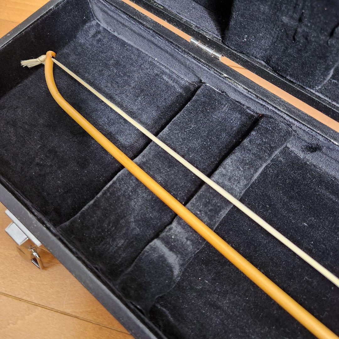 美品 二胡 敦煌牌 DUNHUANG 上海民族楽器 弓付き ケース付き 蛇本革