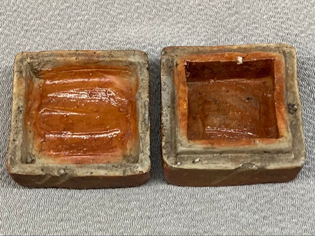 B338s 「伊賀焼 伽藍香合」前大徳誡堂叟書付古桐箱 古伊賀