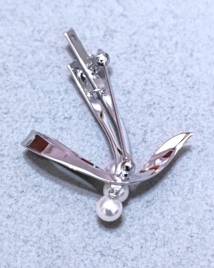 MIKIMOTO ミキモト パール真珠 SILVER ブローチ 40451