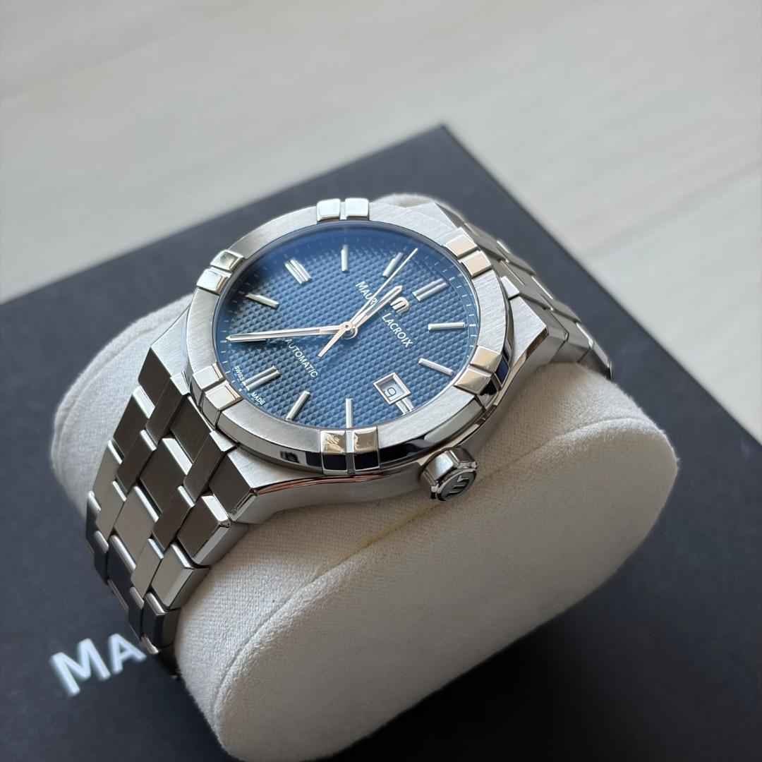 モーリス・ラクロア アイコン オートマチック 42mm ブルー 純正革ベルト付