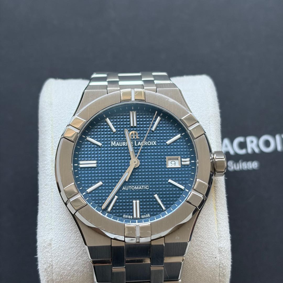 モーリス・ラクロア アイコン オートマチック 42mm ブルー 純正革ベルト付