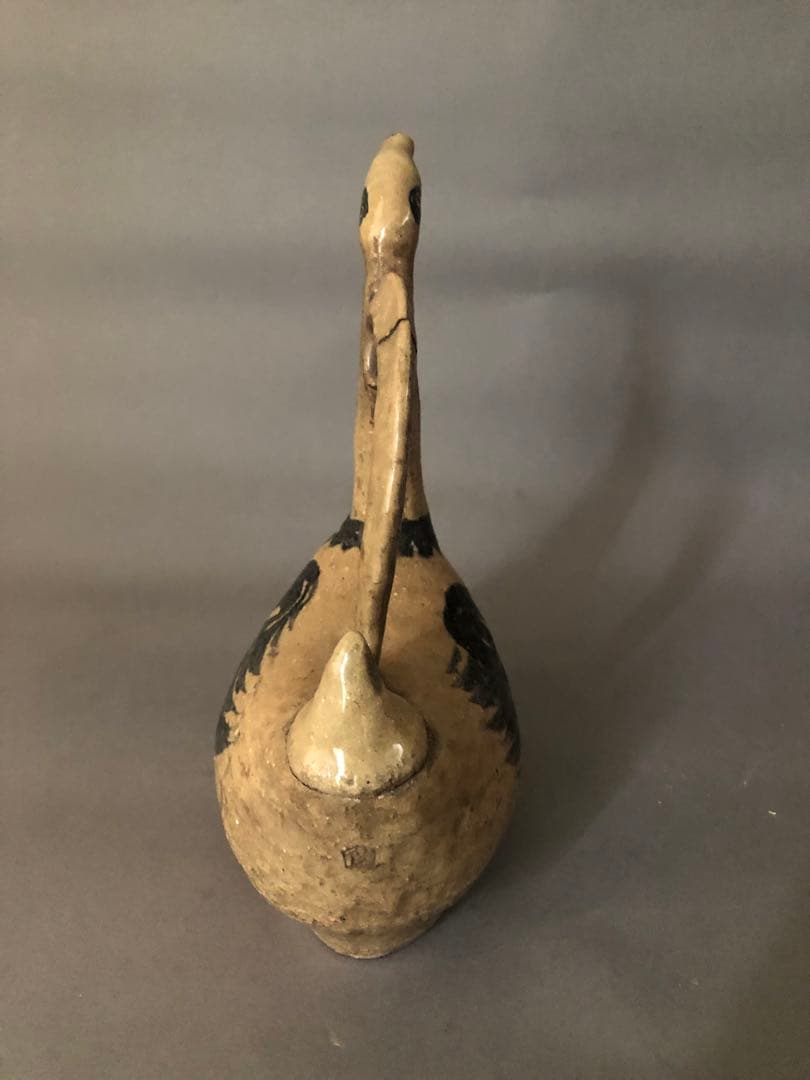 アンティーク 陶器 鳥の水差し 骨董