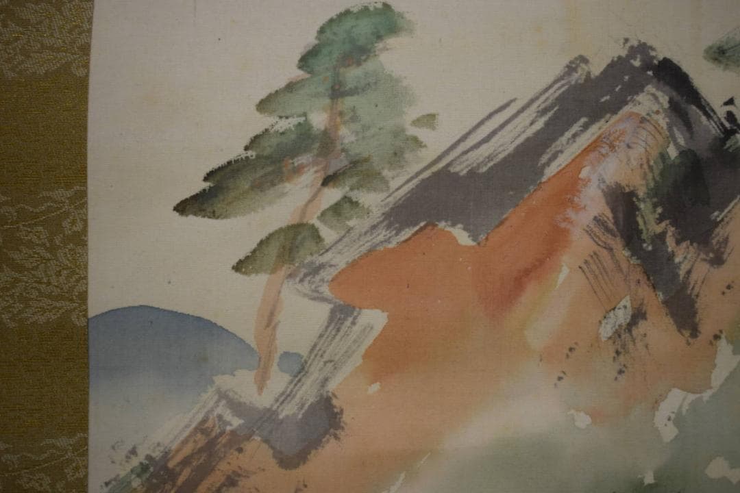 模写/竹内栖鳳/稲荷山/山水鳥居図/桐共箱付/布袋屋掛軸HH-892