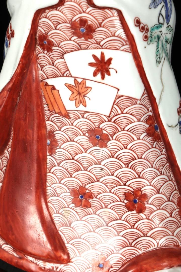 ラ*ラ様 江戸期 古伊万里 柿右衛門様式 色絵陶製美人人形 婦人像 女性像 古美