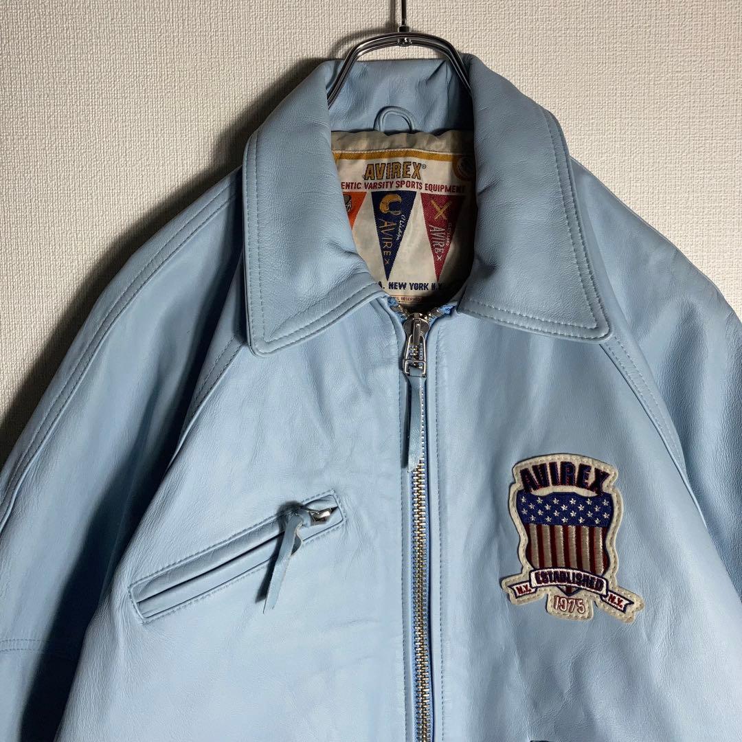 Kaneee KEIJU着用】AVIREX レザージャケット 羊革 ラッパー
