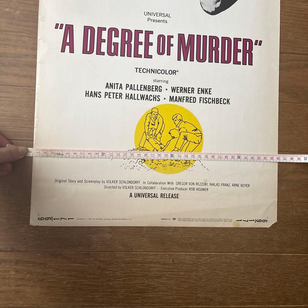 映画ポスター A Degree of Murder アニタ・パレンバーグ
