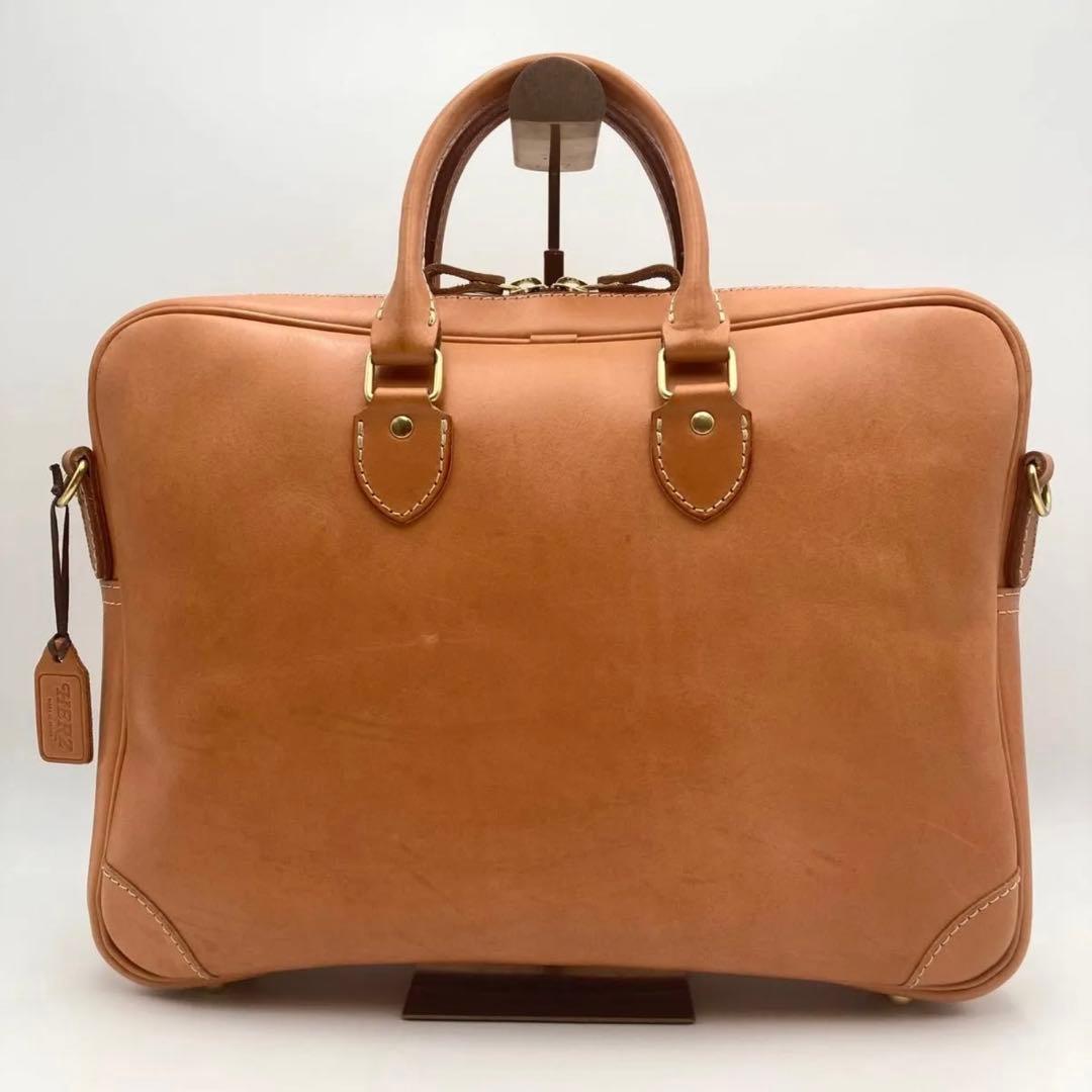 ヘルツ HERZ BW-15 Mサイズ キャメル 2wayビジネスバッグ