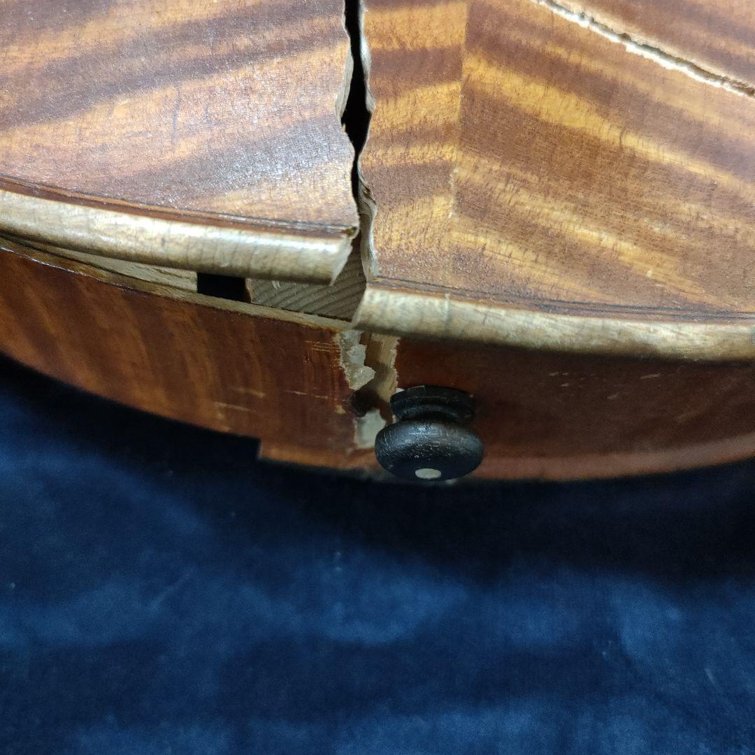 オールドバイオリン4/4　 バイオリン弓７本　修理修復の練習用に　ジャンク品