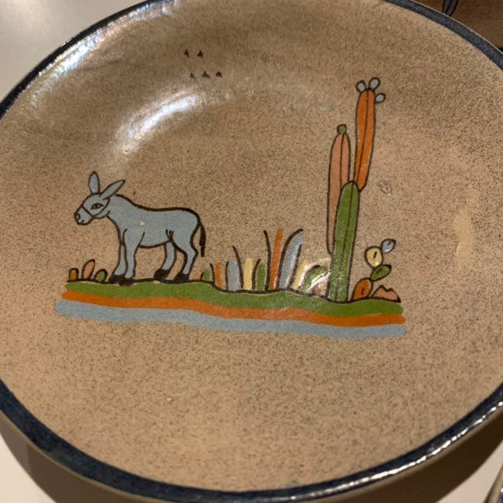 メキシコ　アンティーク　陶器　ティーカップ　レア　ヴィンテージ