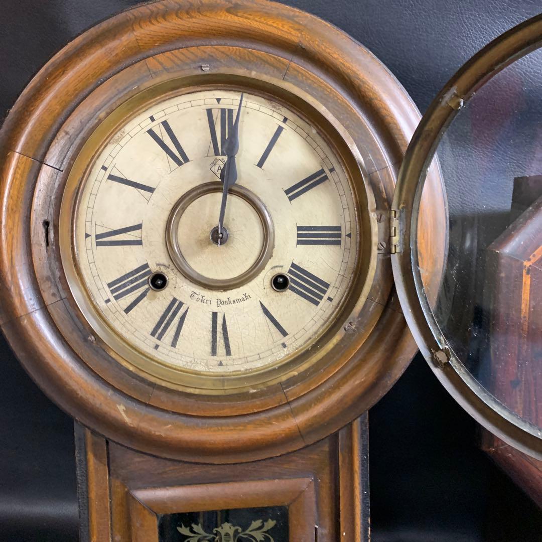 ぜんまい式掛け時計　アンティーク　振り子時計　古時計　ジャンク品