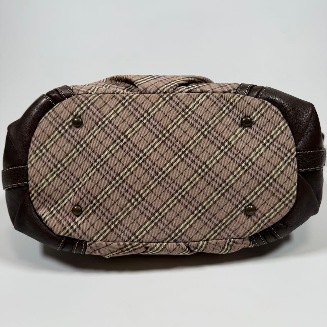 【美品】バーバリーブルーレーベル　ショルダーバッグ　2way ナイロン　ピンク