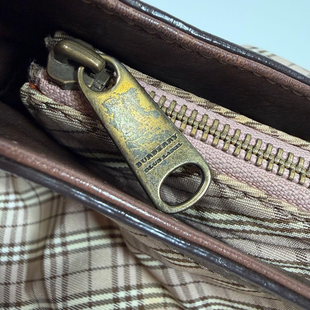 【美品】バーバリーブルーレーベル　ショルダーバッグ　2way ナイロン　ピンク