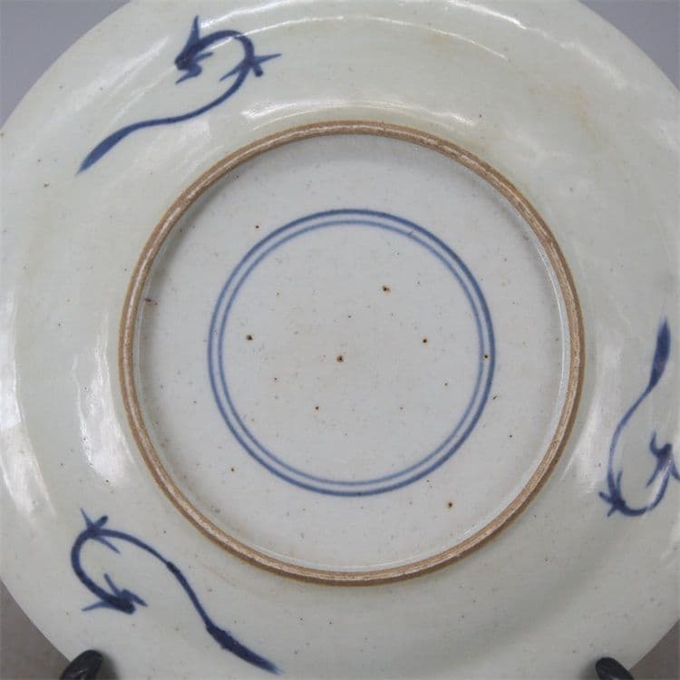 清青花仏手花卉皿 景徳鎮 陶磁器 装飾品 現代工芸品美術品 置物