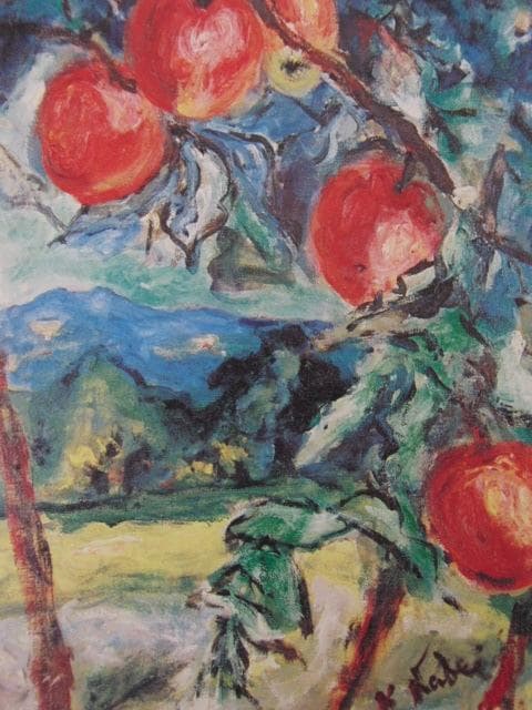 鍋井克之、【林檎園】、希少な大判額装用画集より、新品高級額装付、豪華限定版