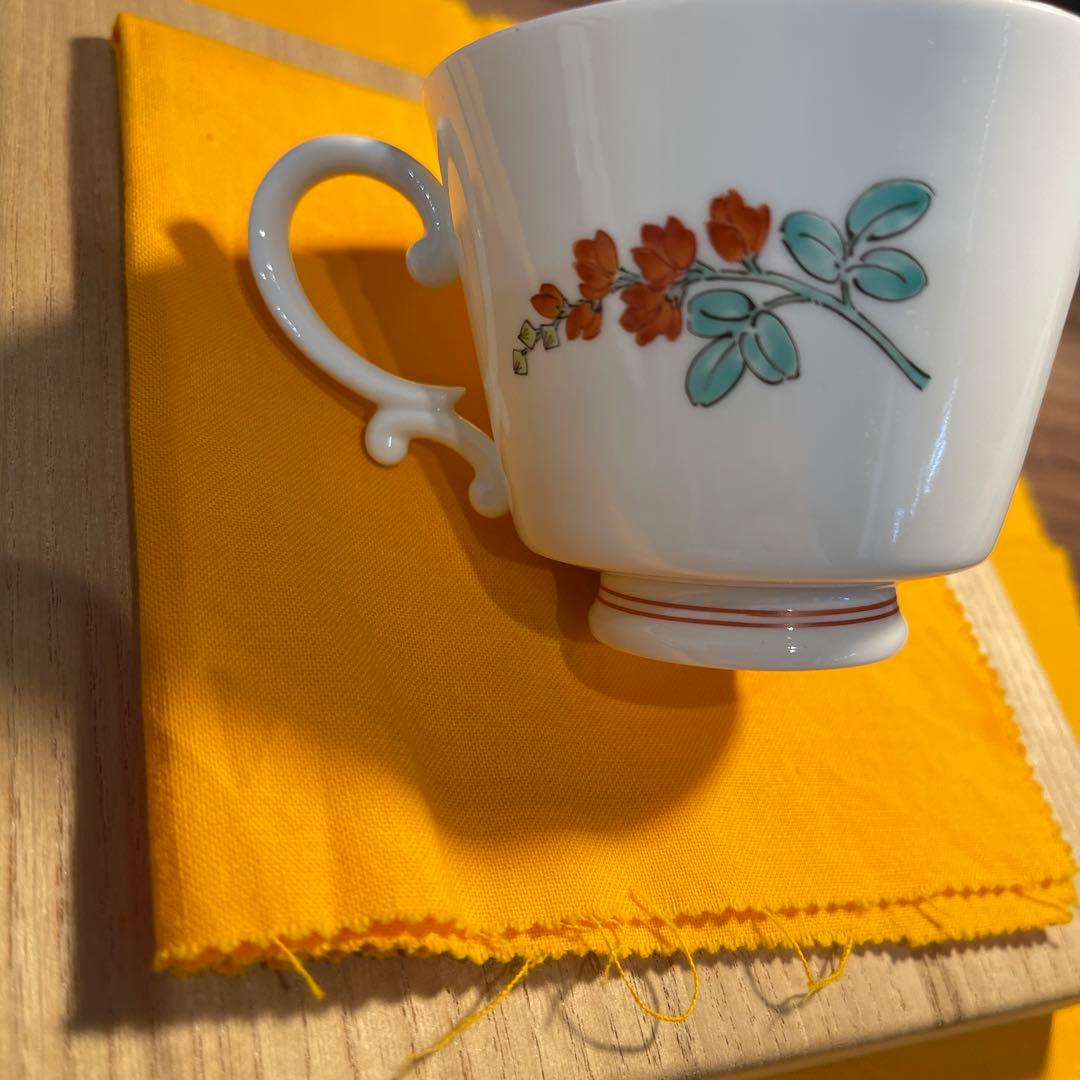 人間国宝】十四代柿右衛門濁手 萩文 珈琲碗 コーヒーカップ