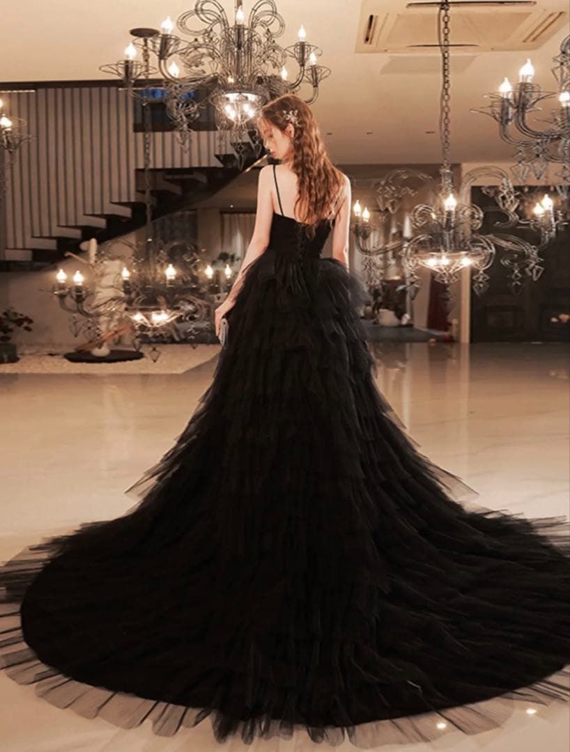 ブラックテウェディングドレス　XS