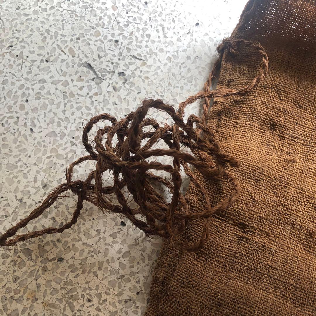 古シナ布　科布　襤褸 東北地方 大正時代 古袋 アンティーク　しな布