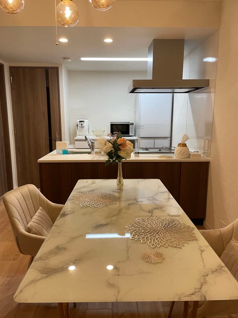 フランフラン Francfranc フェリシテ ダイニングテーブル （大理石）