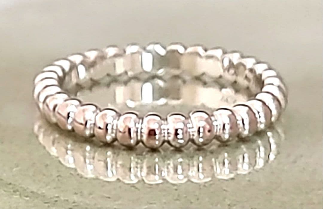 ヴァンクリーフ＆アーペル ペルレ18Kホワイトゴールドパールリング ピンキー41