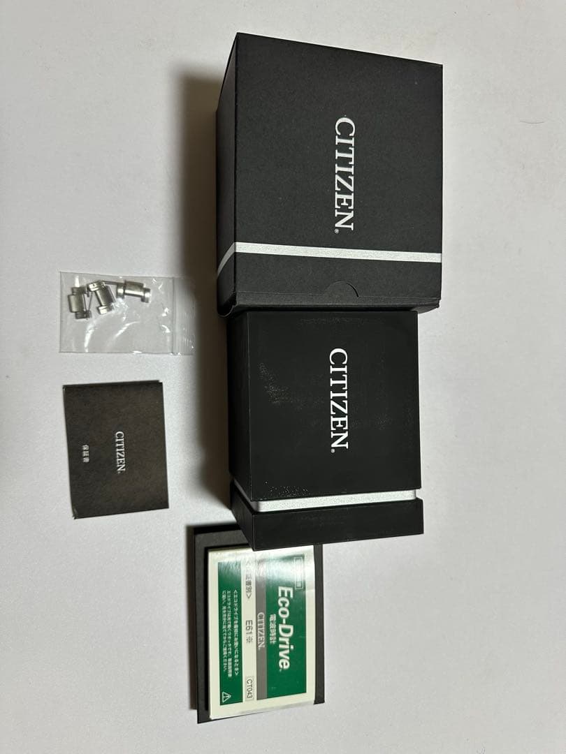 【稼働】シチズン　エコドライブ　電波ソーラー　デイト　クロノグラフ　腕時計