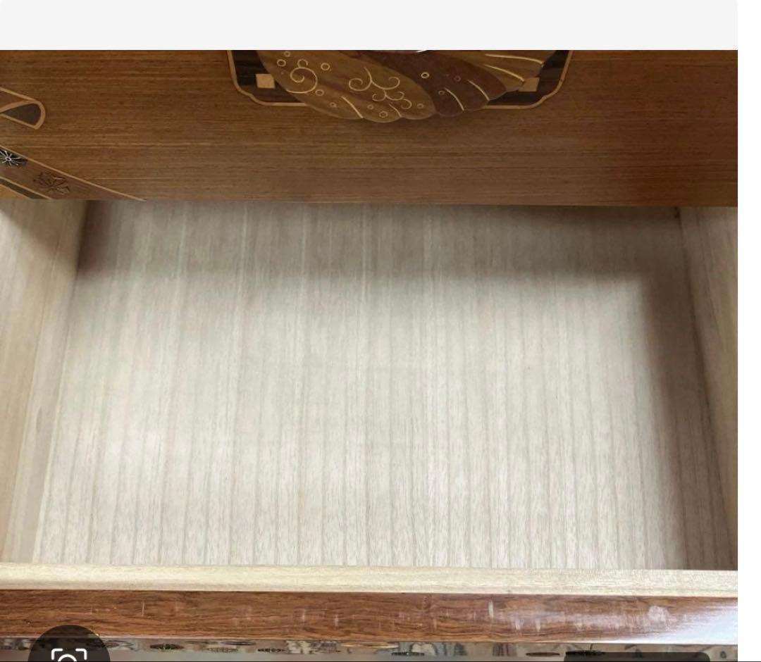 寄木箪笥 木象嵌 3段チェスト サイドボード 整理箪笥 寄木細工 鍵付き