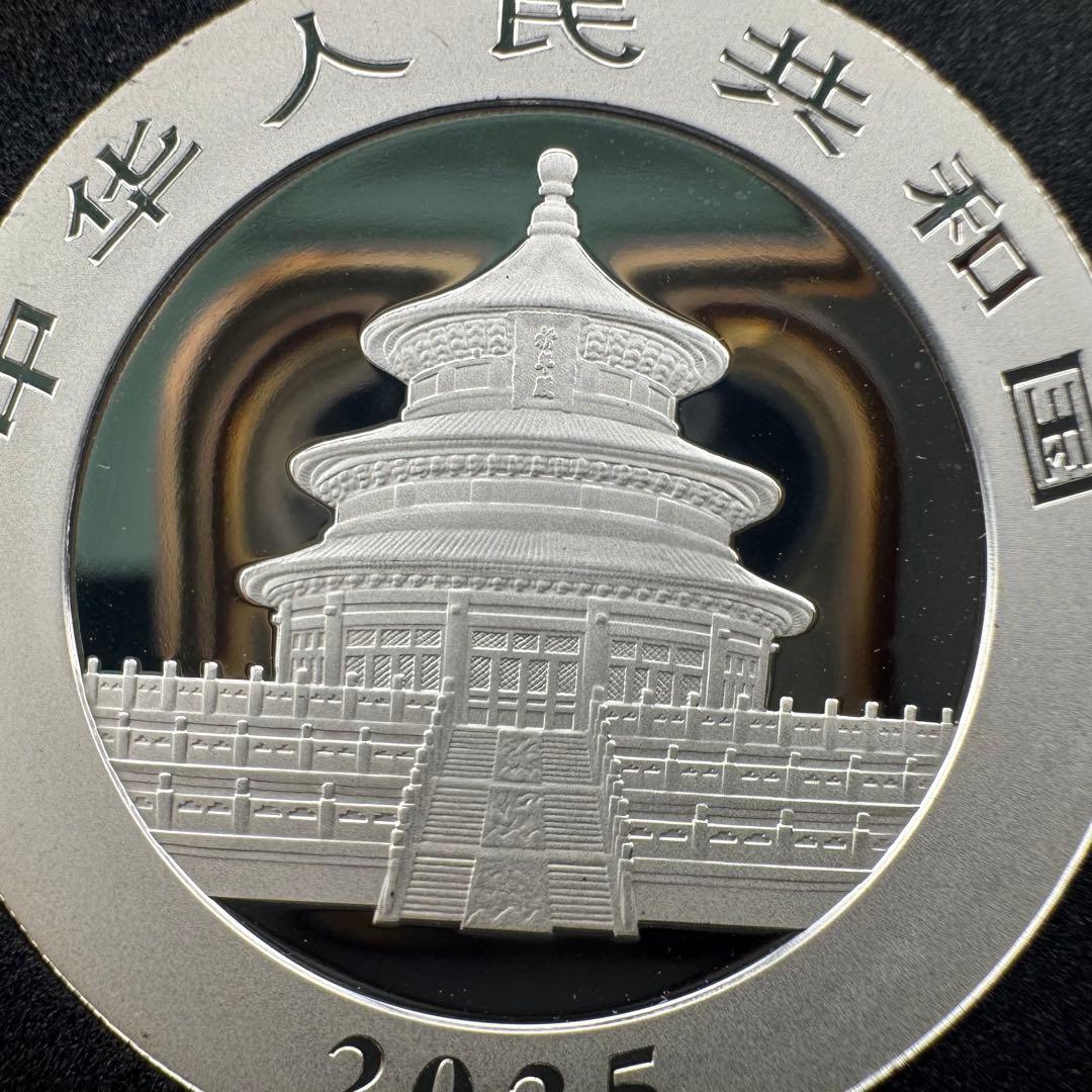 中国 パンダ 銀貨 2025年 純銀 ゴールドギルト特別版 観賞用ケース入｜中国
