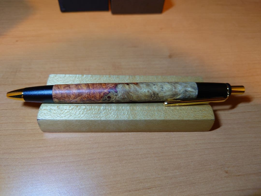 あけぼの工房　花梨瘤紅白　プレミアムグレード　シャープペンシル　芯径0.5