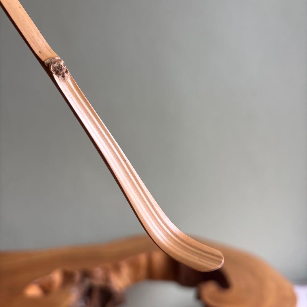 茶杓 銘「寿」 八坂神社 祇園祭神輿洗松明の残竹 竹筒 木箱入り