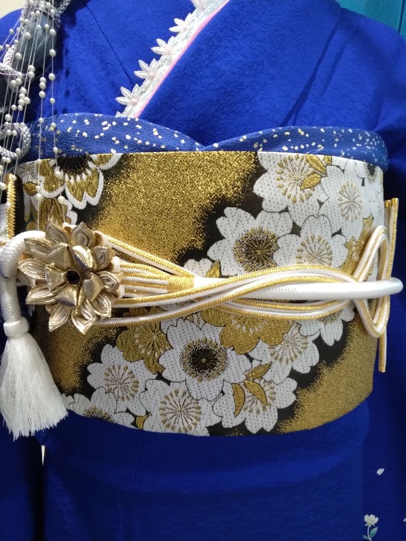 振袖フルセット、鈴乃屋、成人式、重ね衿、帯揚げ帯締め、西陣袋帯